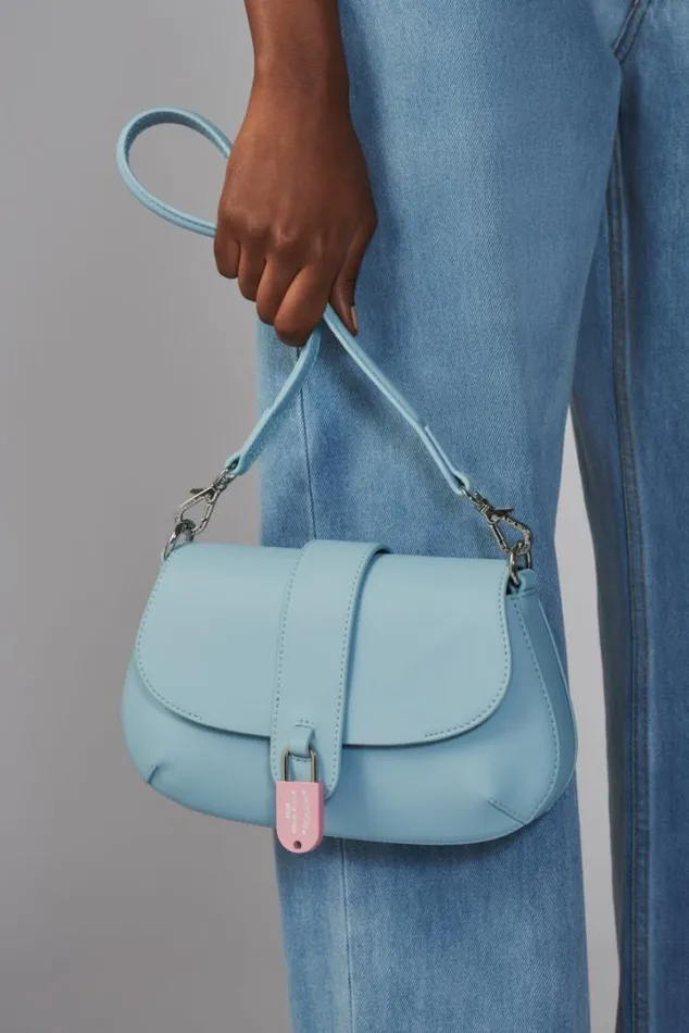 Safety Lock Shoulder Bag Blue Blue Accessories Fiorucci Safety Lock Shoulder Bag Blue Blue Accessories Fiorucci