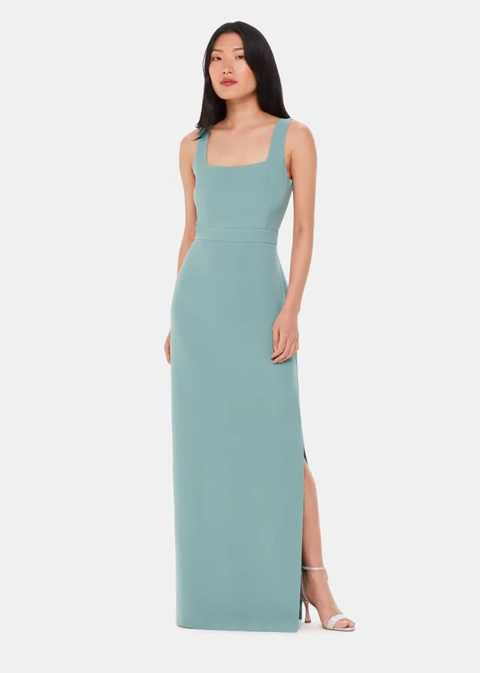 Sage Green Mila Square Neck Maxi Dress Women Whistles Dresses