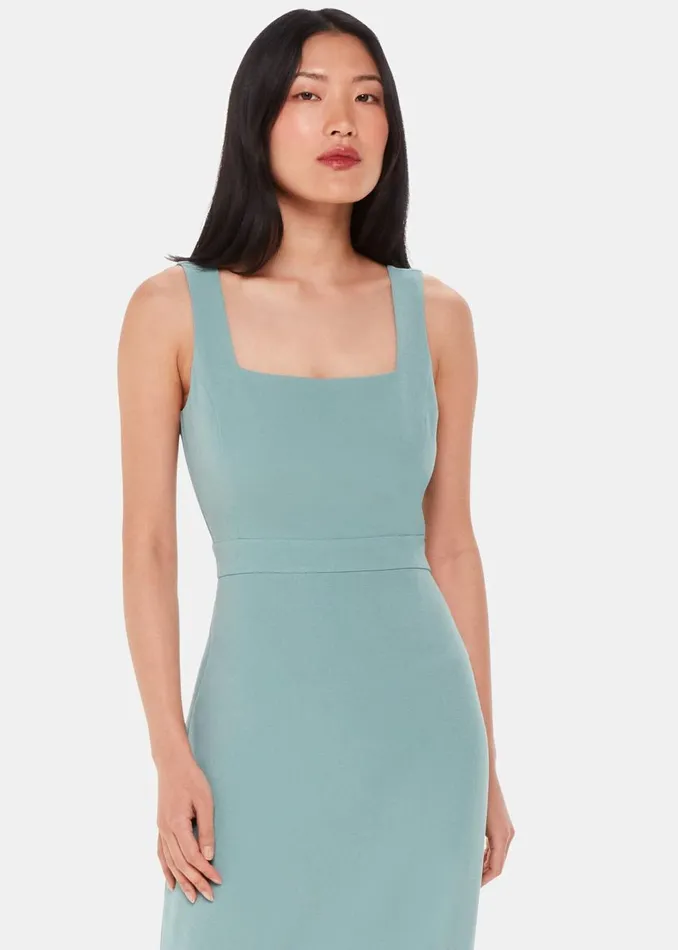 Sage Green Mila Square Neck Maxi Dress Women Whistles Dresses