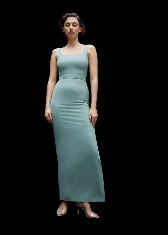 Sage Green Mila Square Neck Maxi Dress Women Whistles Dresses
