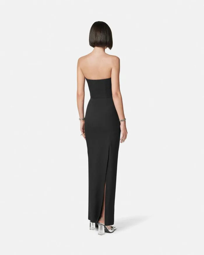 Sculptural Column Gown Black Women Versace Dresses