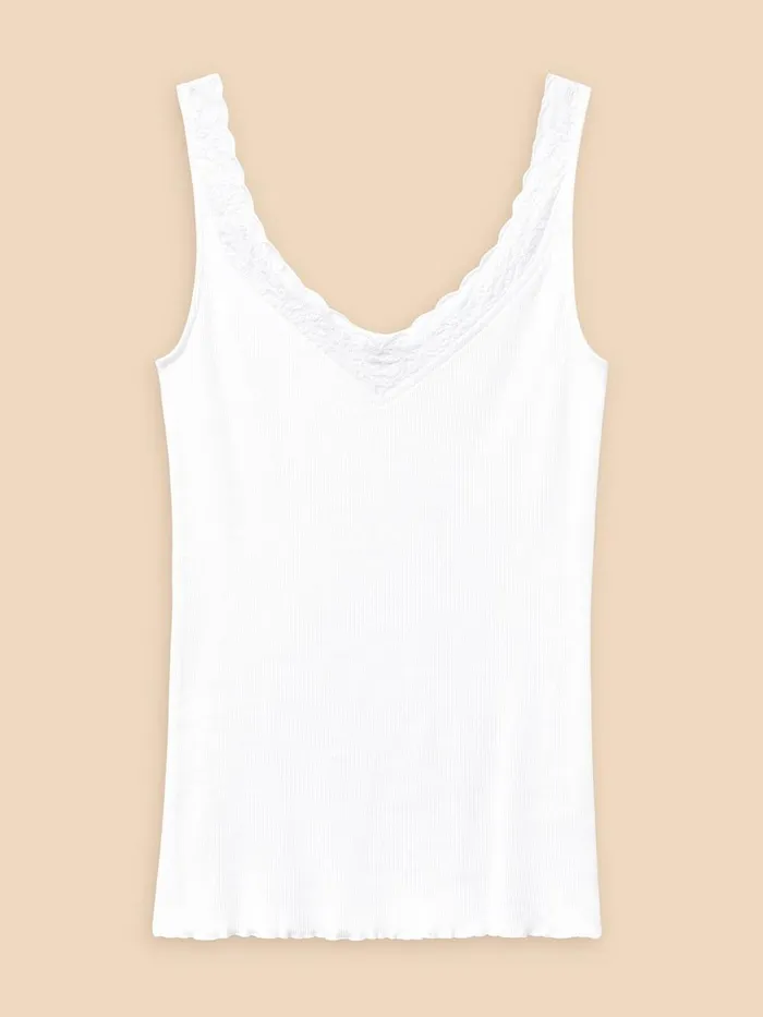 SEABREEZE VEST V NECK Brilliant White Women White Stuff Tops and Tees SEABREEZE VEST V NECK Brilliant White Women White Stuff Tops and Tees