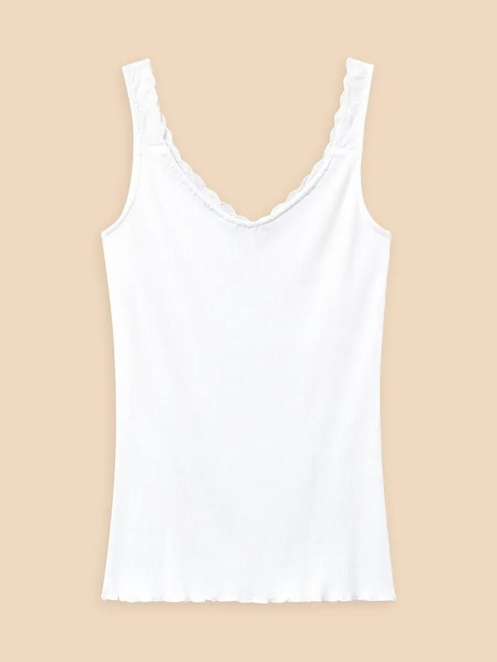 SEABREEZE VEST V NECK Brilliant White Women White Stuff Tops and Tees SEABREEZE VEST V NECK Brilliant White Women White Stuff Tops and Tees