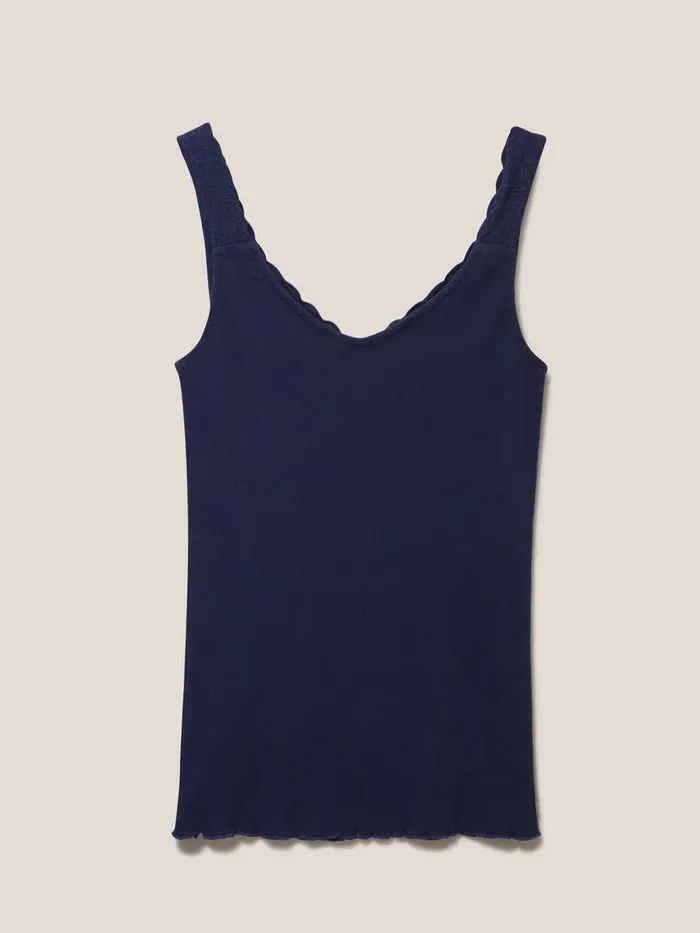 SEABREEZE VEST V NECK French Navy Women White Stuff Tops and Tees SEABREEZE VEST V NECK French Navy Women White Stuff Tops and Tees