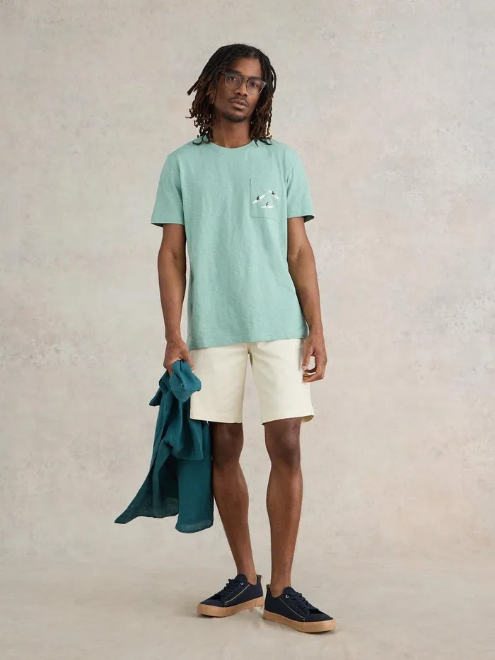 Shark Pocket Graphic Tee Mint Green Men White Stuff TShirts Shark Pocket Graphic Tee Mint Green Men White Stuff TShirts