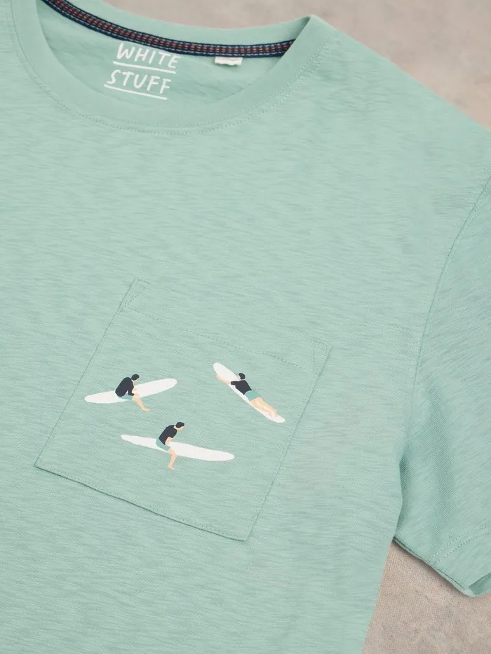 Shark Pocket Graphic Tee Mint Green Men White Stuff TShirts Shark Pocket Graphic Tee Mint Green Men White Stuff TShirts
