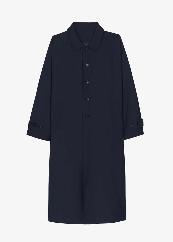 Shay Trench Coat 8211 Dark Navy Women The Frankie Shop Clothing