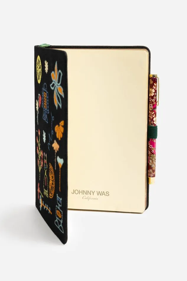Shop Johnny Was Home Accessories Lemona Journal And Pen Set Black
