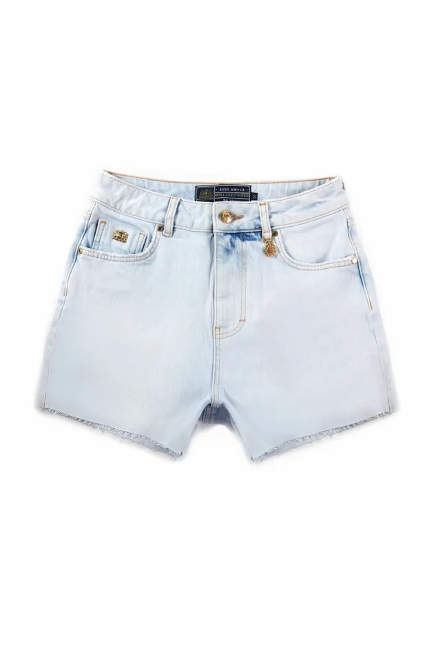 Shorts High Rise Denim Short Light Stone Wash Holland Cooper Womens Shorts High Rise Denim Short Light Stone Wash Holland Cooper Womens