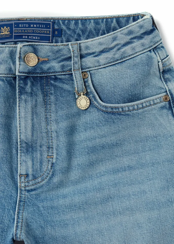 Shorts Holland Cooper Womens High Rise Denim Short Vintage Indigo Shorts Holland Cooper Womens High Rise Denim Short Vintage Indigo