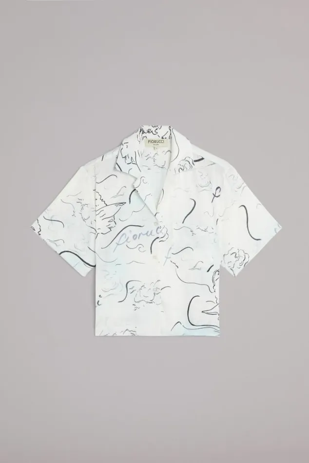 Sketch Angels Shirt White White Women Fiorucci