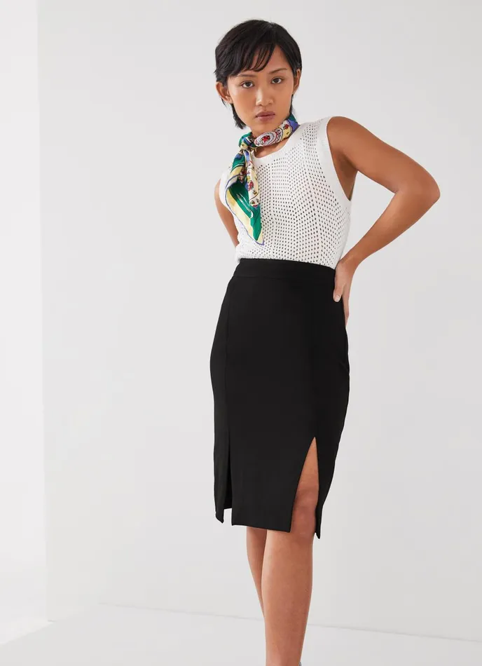 Skirts Women LKBennett Sky Petite Black Crepe Pencil Skirt With LENZING ECOVERO Viscose Black Skirts Women LKBennett Sky Petite Black Crepe Pencil Skirt With LENZING ECOVERO Viscose Black