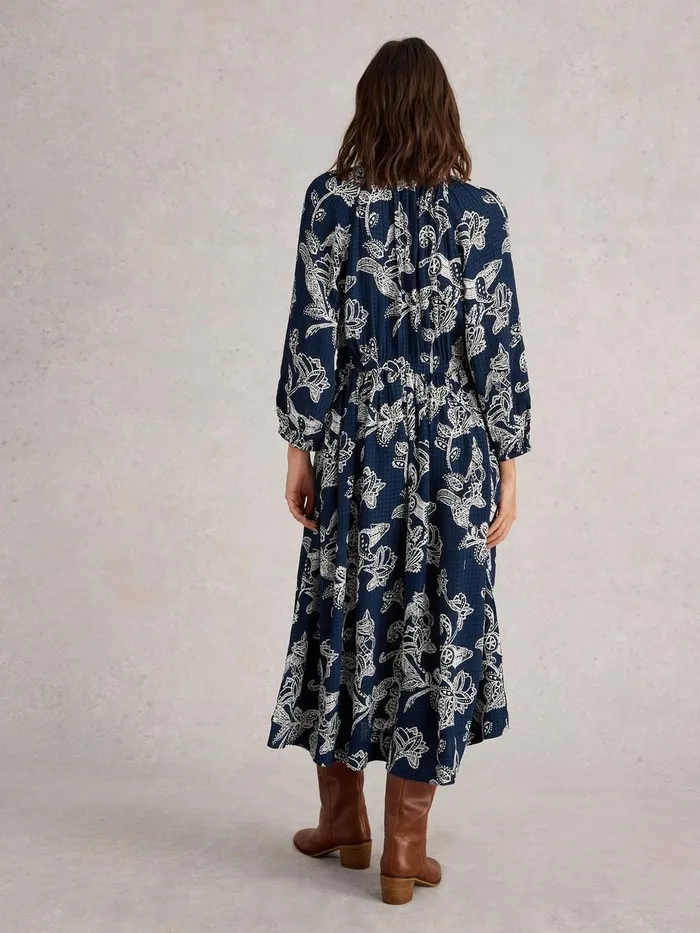 Skylar Midi Dress Navy Print Women White Stuff Dresses Skylar Midi Dress Navy Print Women White Stuff Dresses