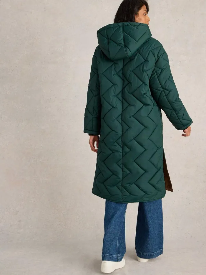 Sloane Quilted Coat Dark Green Women White Stuff Coats and Jackets Sloane Quilted Coat Dark Green Women White Stuff Coats and Jackets