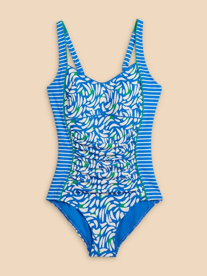 Splash Printed Tummy Control Swimsuit Blue Multi Women White Stuff Swimwear Splash Printed Tummy Control Swimsuit Blue Multi Women White Stuff Swimwear