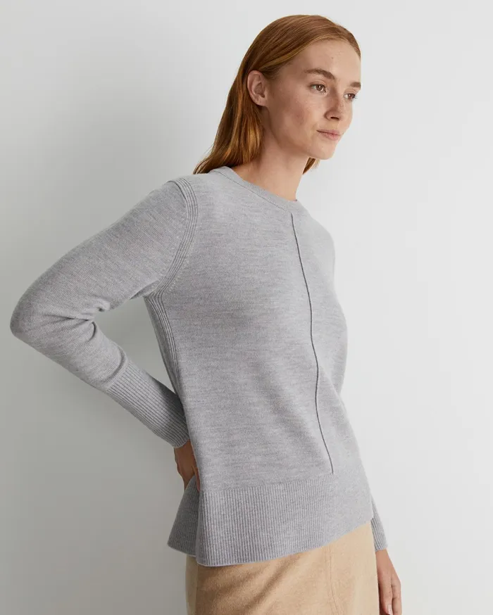 Sportscraft Cass Merino Wool Knit Silver Melange Women Knits and Cardigans