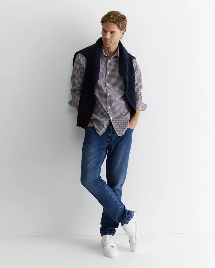 Sportscraft Claremont Print Shirt Lilac Men Shirts