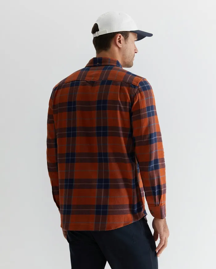 Sportscraft Hindsmarsh Check Shirt Orange Men Shirts