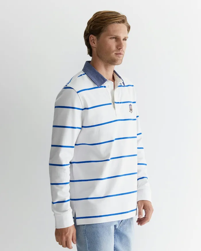 Sportscraft Hutton Rugby White Men Shirts