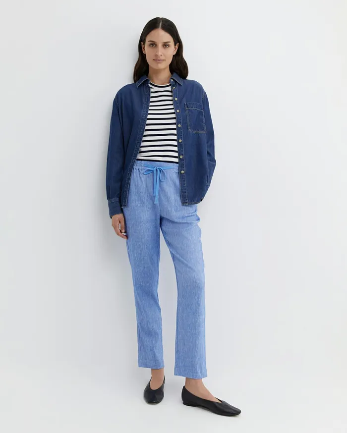 Sportscraft Rosa Linen Pant Cerulean Women Pants