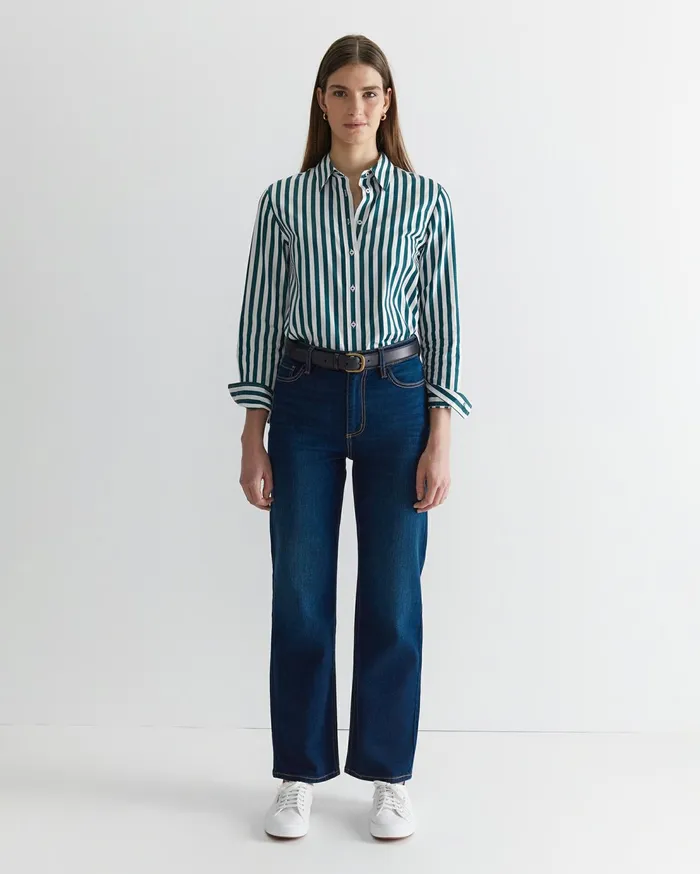 Sportscraft Serena Stripe Shirt Whitegreen Women Shirts