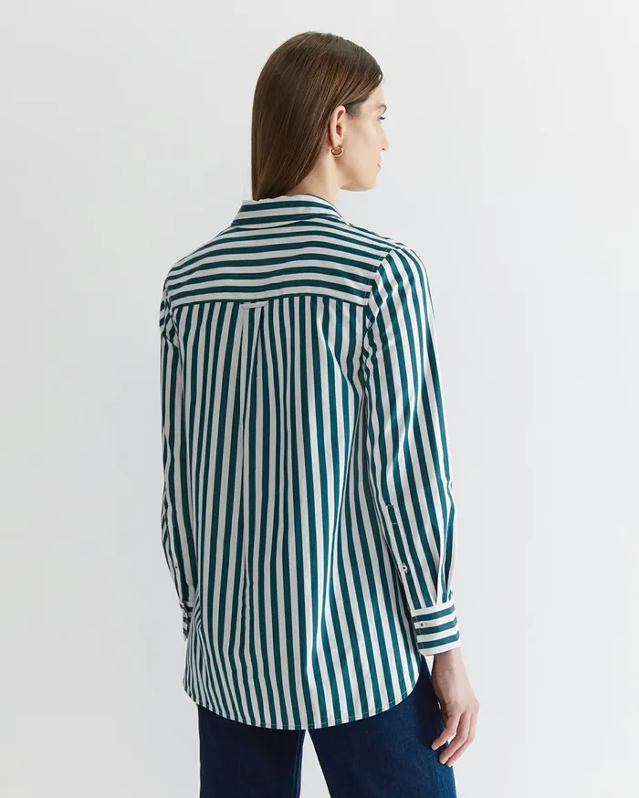 Sportscraft Serena Stripe Shirt Whitegreen Women Shirts