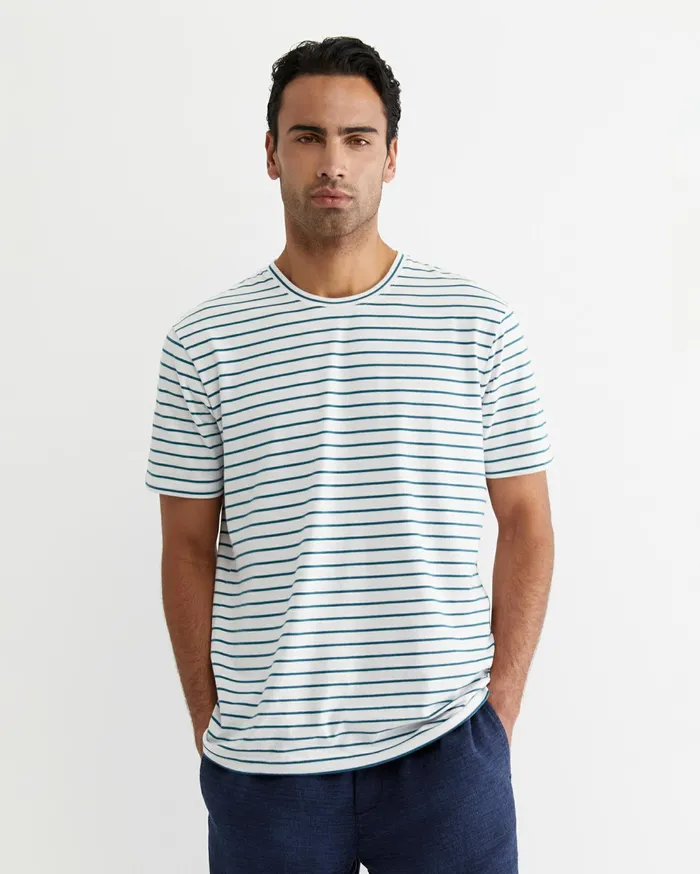 Sportscraft Supersoft Tee Whiteteal Men TShirts and Polos