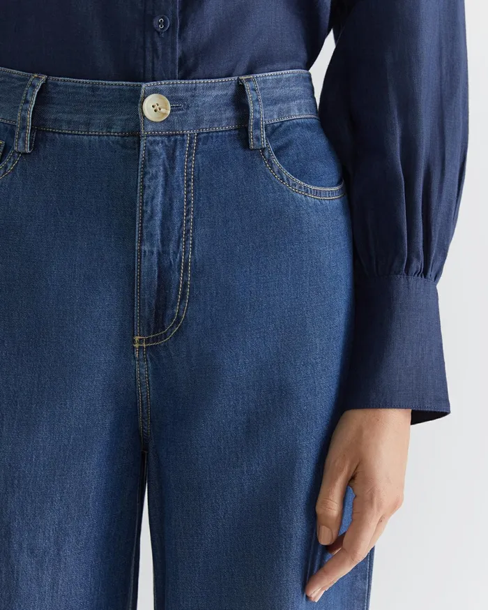 Sportscraft Tuva Denim Wide Leg Pant Denim Women Pants