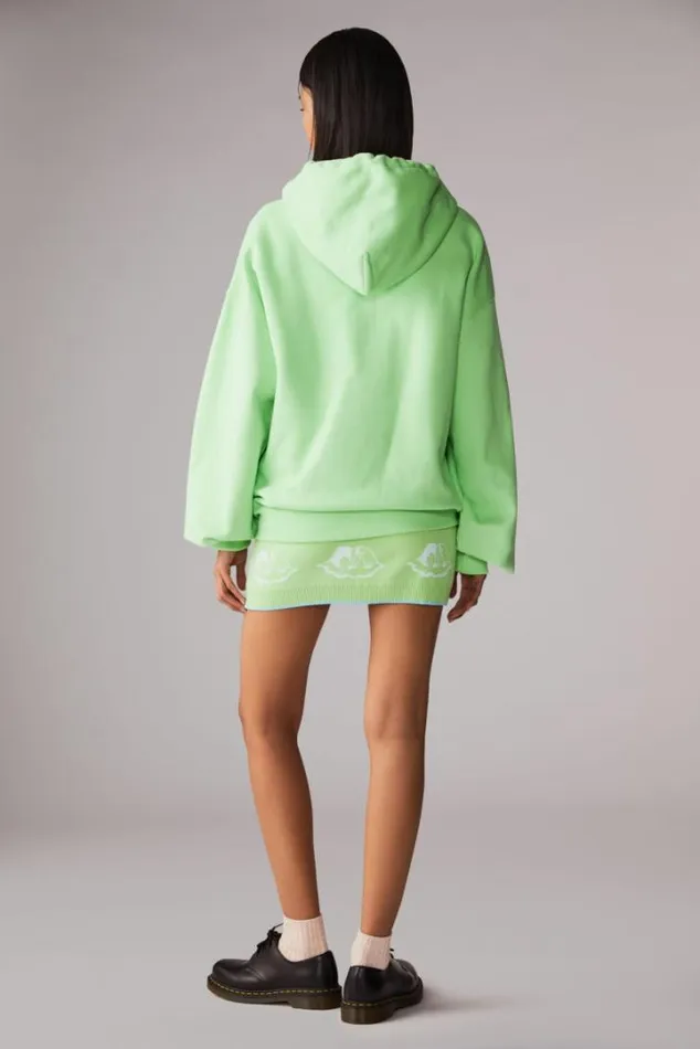 Squiggle Logo Hoodie Green Green Women Fiorucci