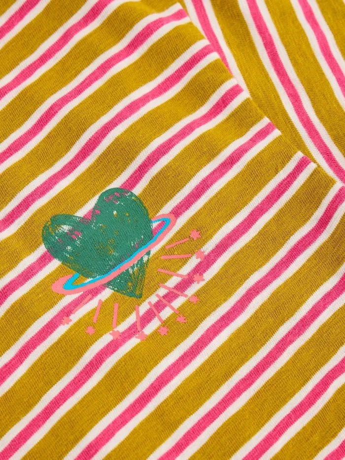 SS Stripe Tee Yellow Multi Kids White Stuff Tops