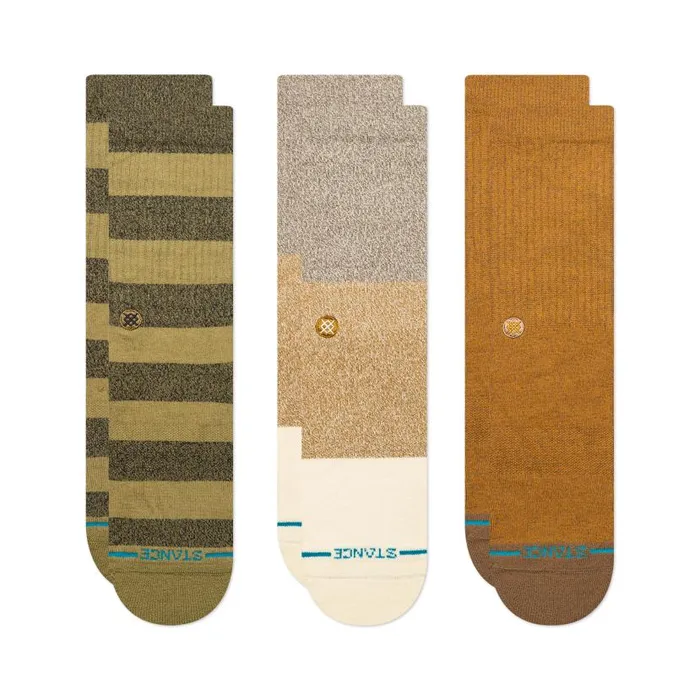 Stance Butter Blend Crew Socks 3 Pack Cubical 8211 Chive MenWomen Crew
