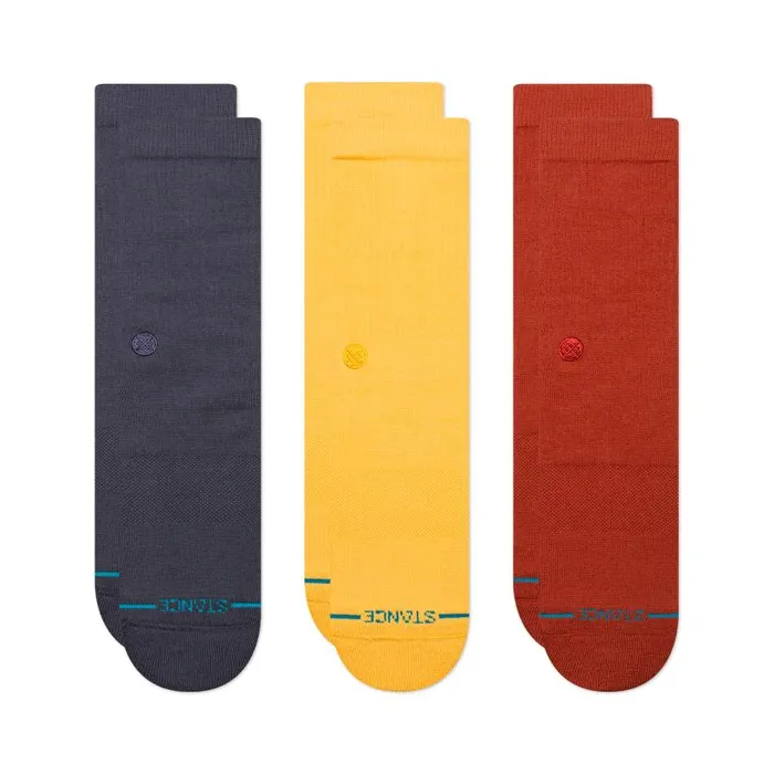 Stance Icon Crew Socks 3 Pack Navy MenWomen Crew