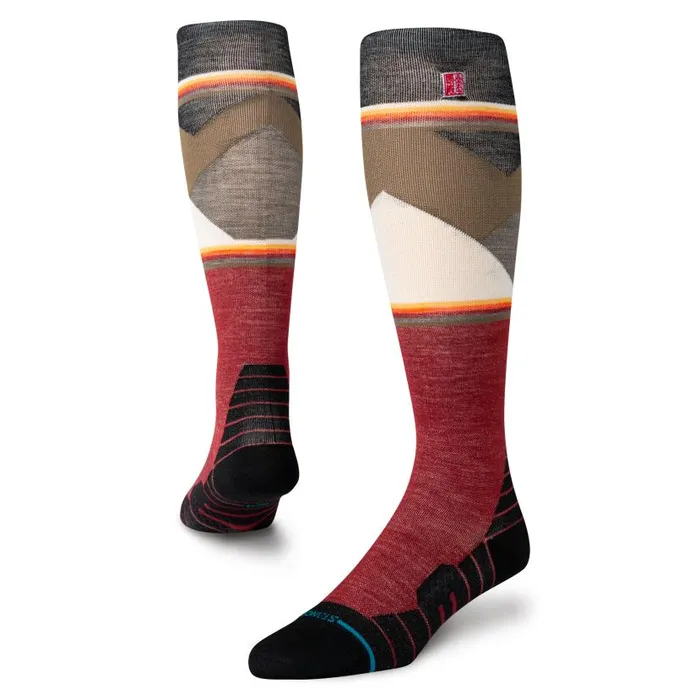 Stance Jimmy Chin X Stance Ultralightwool Snow Otc Socks Red WomenMen Over The Calf