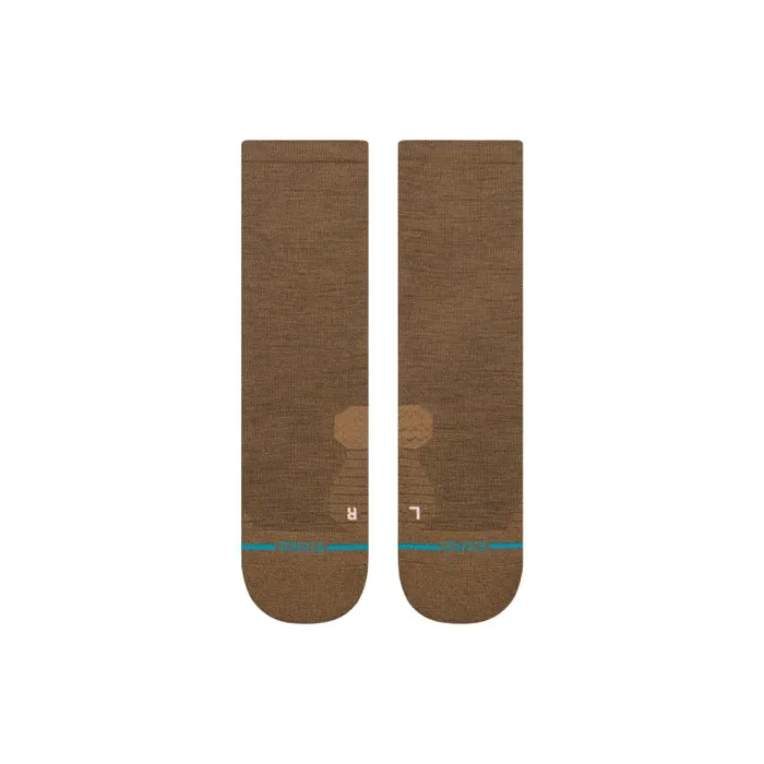 Stance Light Performance Wool Crew Socks Lt Iconic 8211 Brown MenWomen Crew