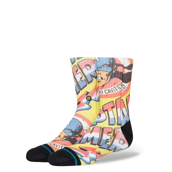 Stance Marvel X Stance Poly Crew Socks Yellow Kids Kids