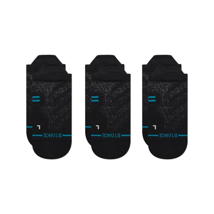 Stance Medium Performance Tab Socks 3 Pack Athletic Tab 8211 Black MenWomen Tab