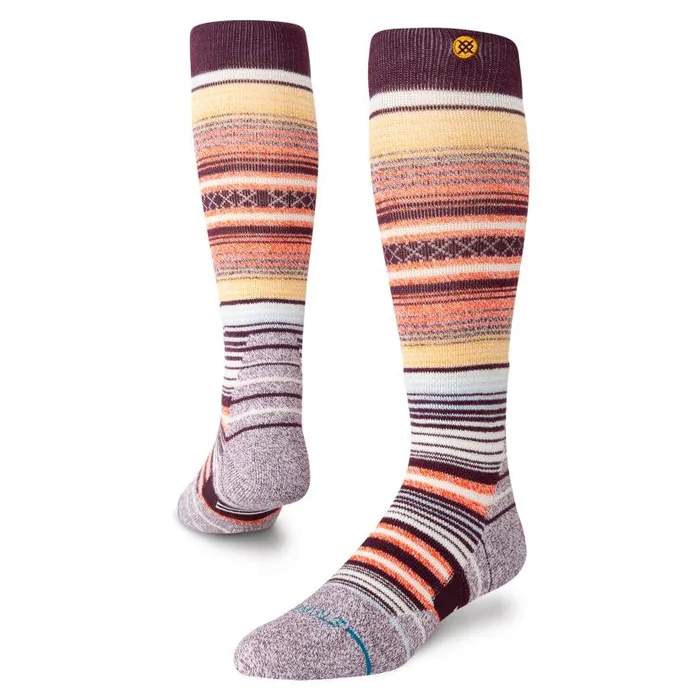 Stance Medium Performance Wool Snow Otc Socks Curren 8211 Wine Men Over The Calf