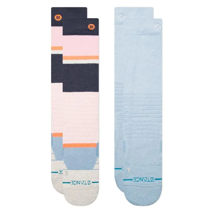 Stance Medium Poly Snow Otc Socks 2 Pack Powdered 8211 Pinkfade Men Over The Calf