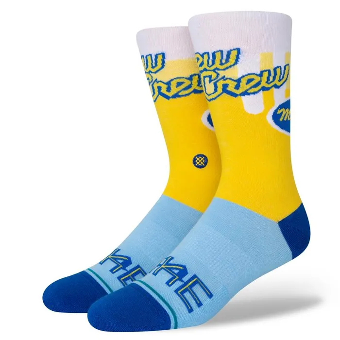 Stance Milwaukee Brewers City Connect Crew Socks White MenWomen Crew