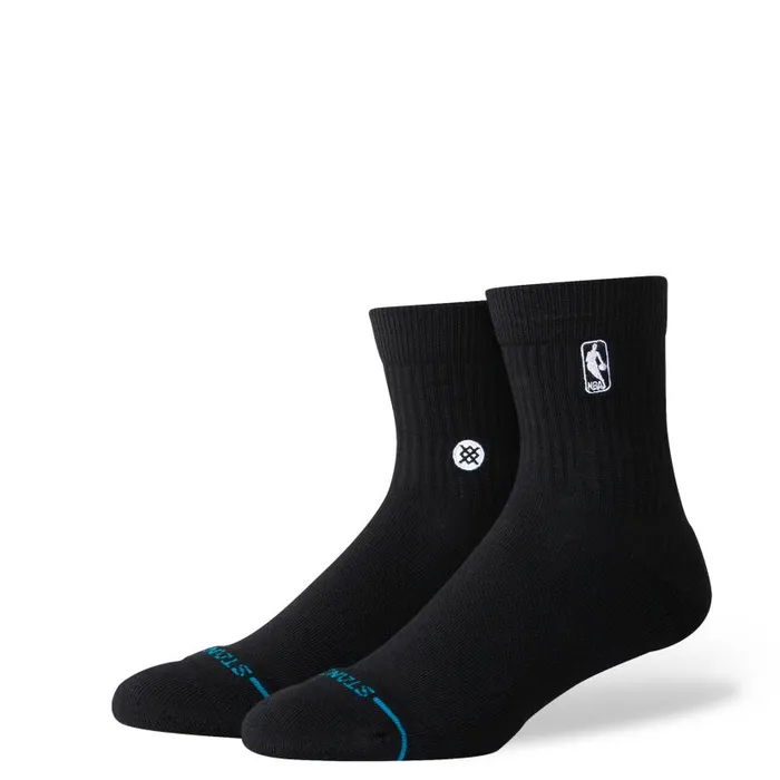 Stance Nba Logoman Quarter Socks Black MenWomen Quarter