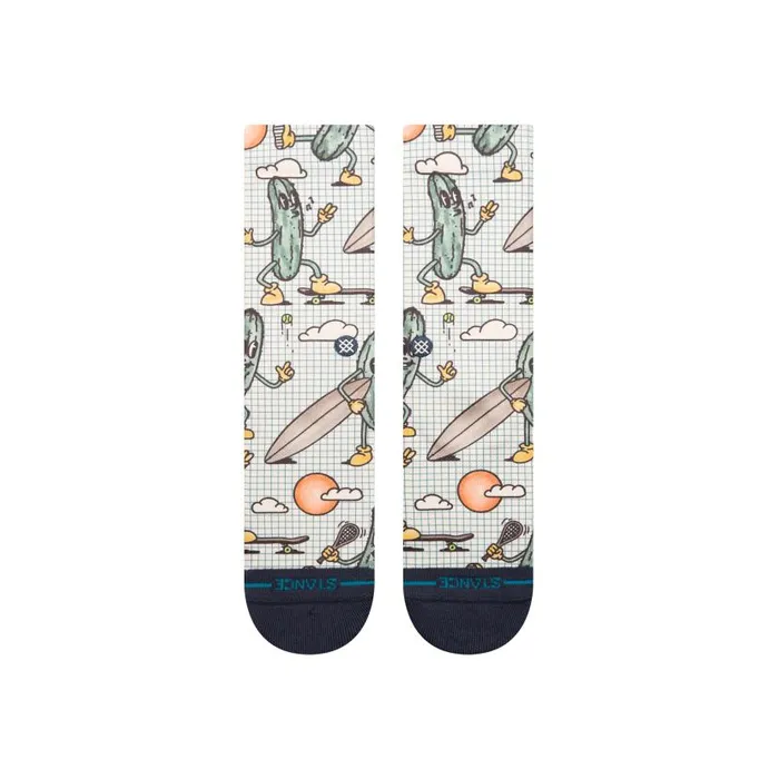 Stance Poly Blend Crew Socks Feeling Pickled 8211 Cream MenWomen Crew