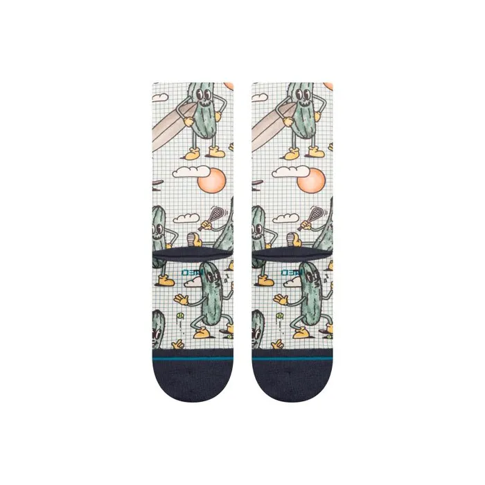 Stance Poly Blend Crew Socks Feeling Pickled 8211 Cream MenWomen Crew