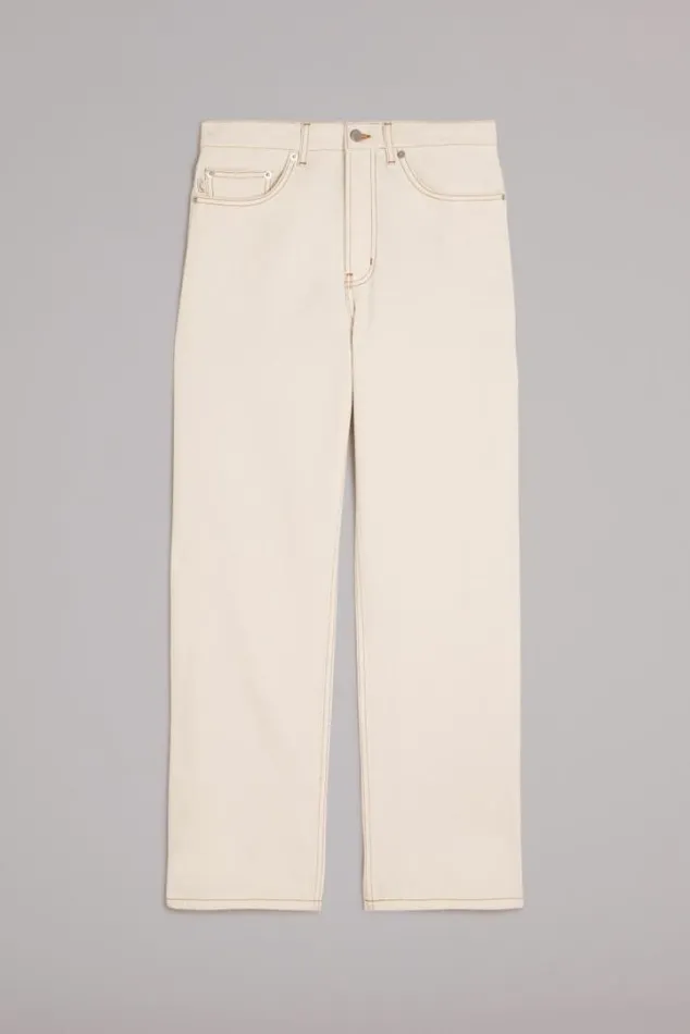 Star Logo Safety Jeans Cream Cream Men Fiorucci Star Logo Safety Jeans Cream Cream Men Fiorucci