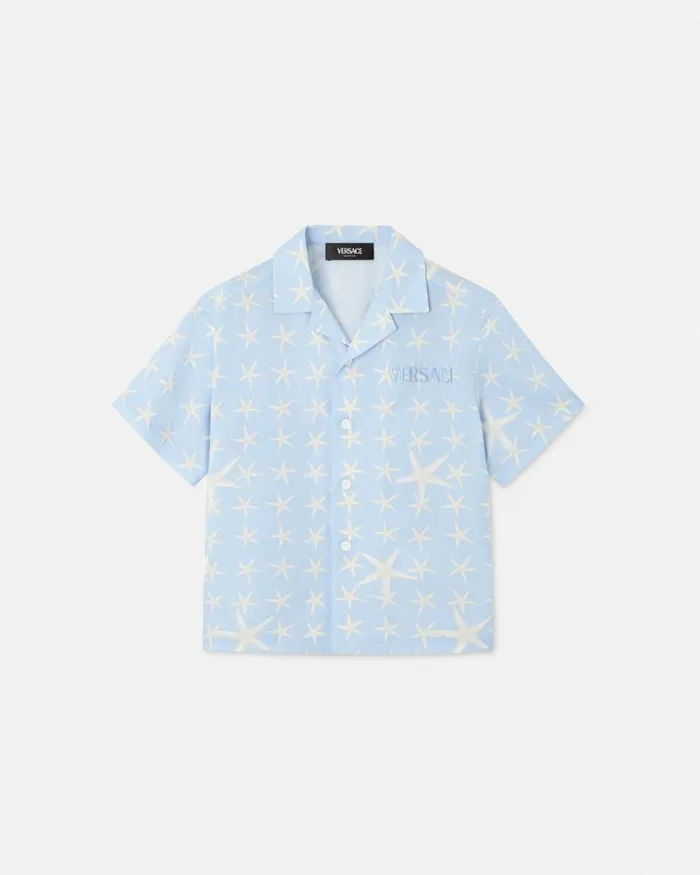 Stella Marina Kids Shirt Light Blue Children Versace Clothing