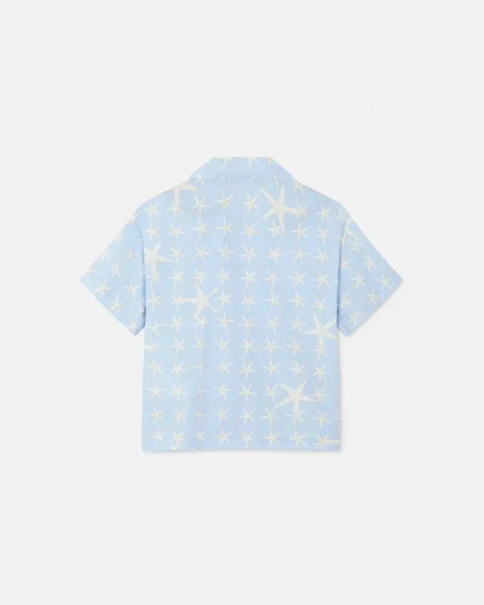 Stella Marina Kids Shirt Light Blue Children Versace Clothing