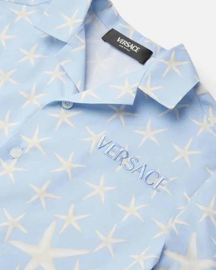 Stella Marina Kids Shirt Light Blue Children Versace Clothing