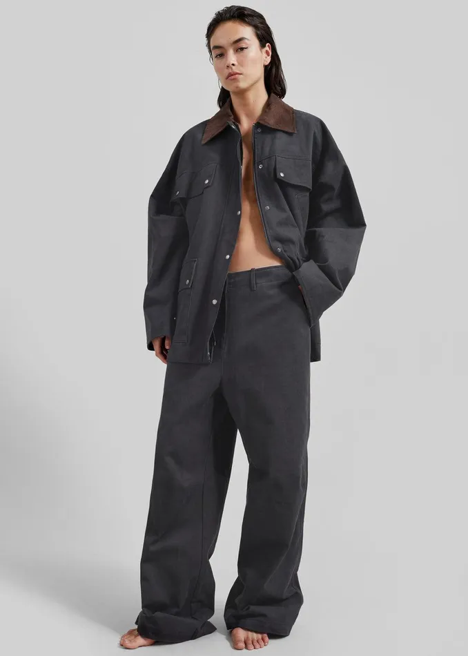 Stevan Denim Trousers 8211 Charcoal Women The Frankie Shop Clothing