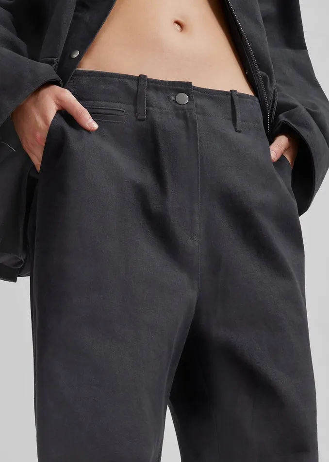 Stevan Denim Trousers 8211 Charcoal Women The Frankie Shop Clothing