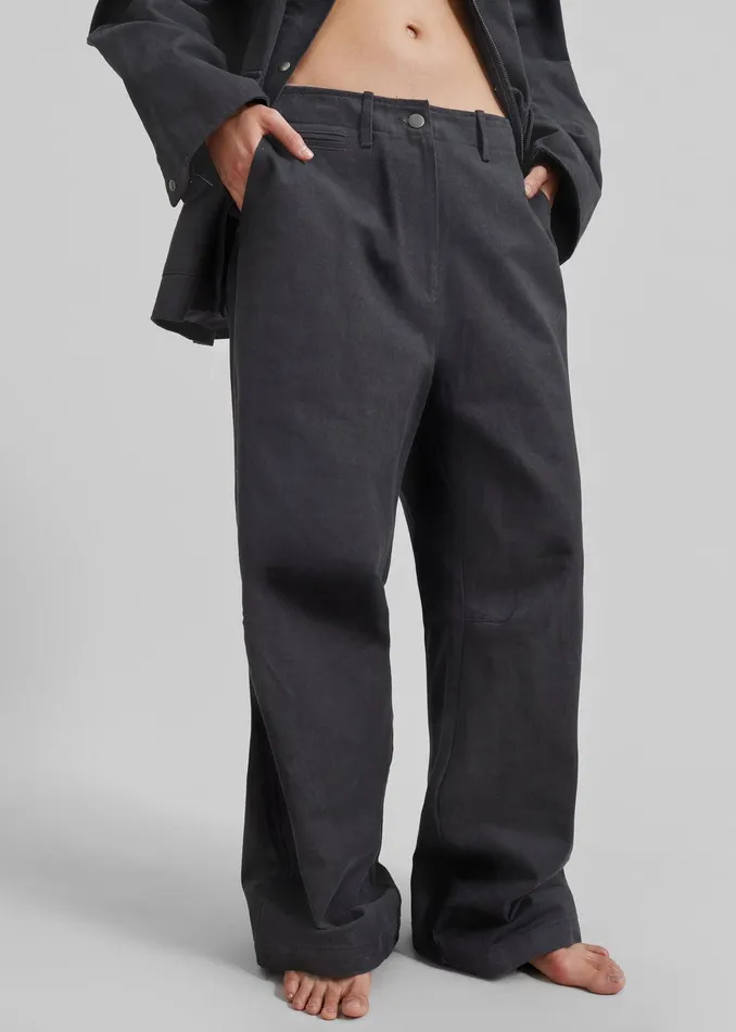 Stevan Denim Trousers 8211 Charcoal Women The Frankie Shop Clothing