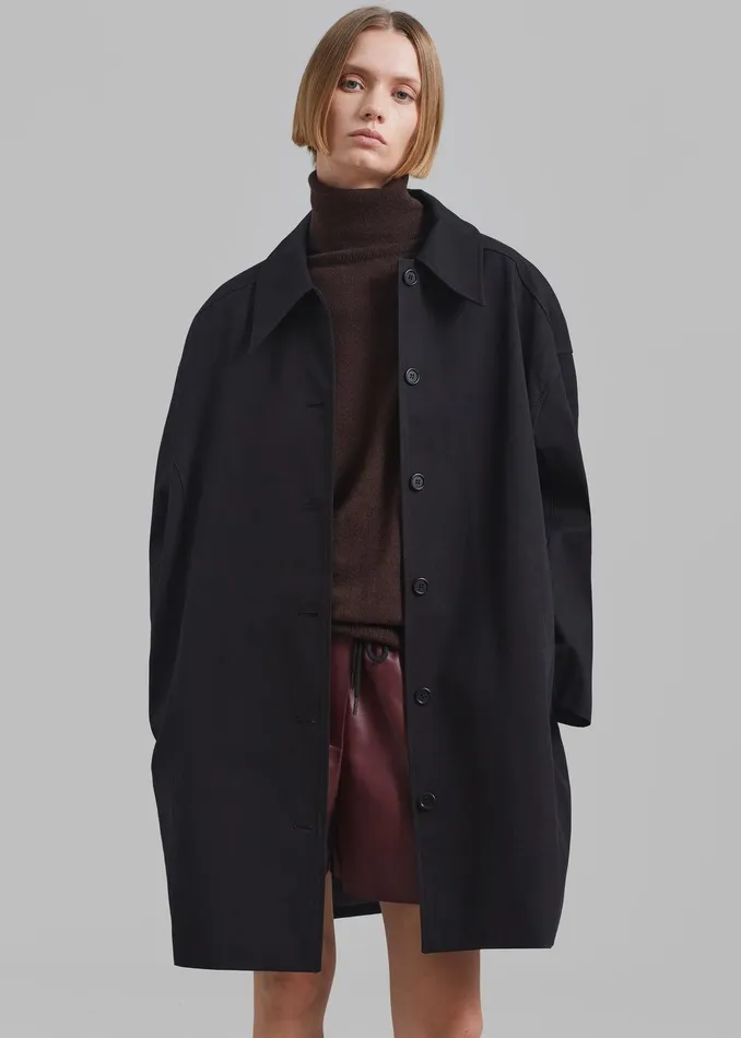 Stevie Peacoat 8211 Black Women The Frankie Shop Clothing